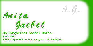 anita gaebel business card